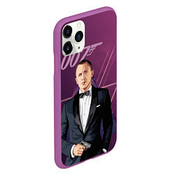 Чехол iPhone 11 Pro матовый Агент 007 Джеймс Бонд, цвет: 3D-фиолетовый — фото 2