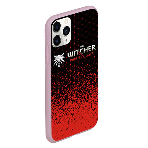 Чехол iPhone 11 Pro матовый Ведьмак: Охотник на Монстров - Краска / 3D-Розовый – фото 2