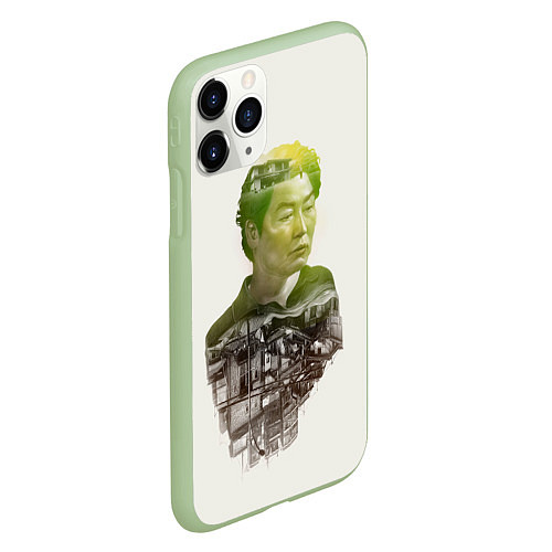 Чехол iPhone 11 Pro матовый Паразиты Фильм Parasite / 3D-Салатовый – фото 2