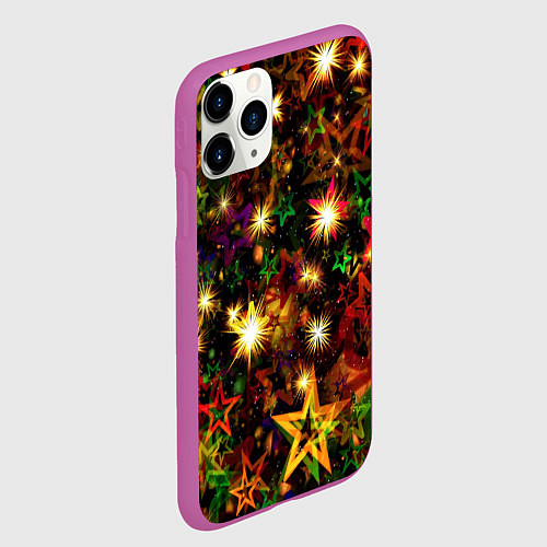 Чехол iPhone 11 Pro матовый Яркий день / 3D-Фиолетовый – фото 2