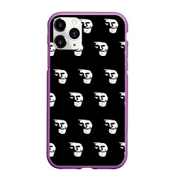 Чехол iPhone 11 Pro матовый Dark trollface, цвет: 3D-фиолетовый