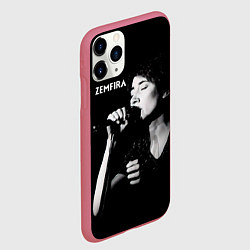 Чехол iPhone 11 Pro матовый Zемфира концерт, цвет: 3D-малиновый — фото 2