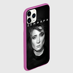 Чехол iPhone 11 Pro матовый Zемфира красивый портрет, цвет: 3D-фиолетовый — фото 2