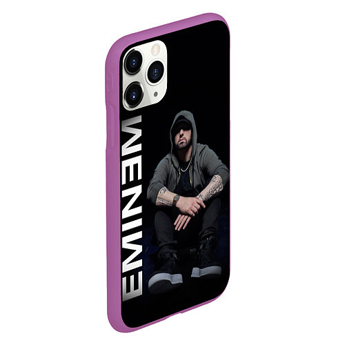 Чехол iPhone 11 Pro матовый EMINEM / 3D-Фиолетовый – фото 2