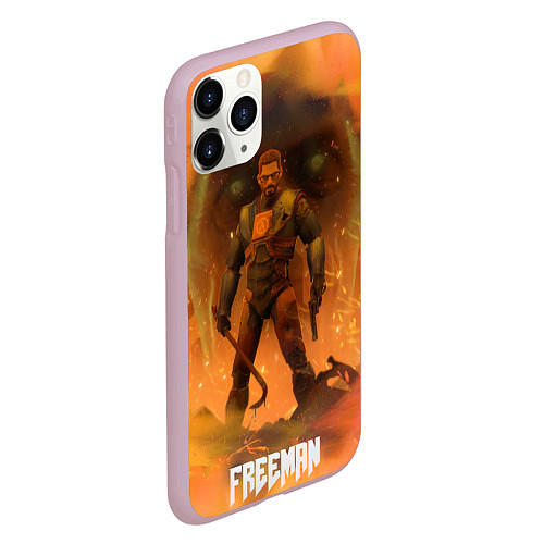 Чехол iPhone 11 Pro матовый FREEMAN GMAN HALF-LIFE Z / 3D-Розовый – фото 2