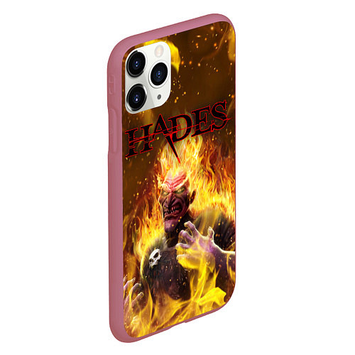 Чехол iPhone 11 Pro матовый Hades Гадес Z / 3D-Малиновый – фото 2