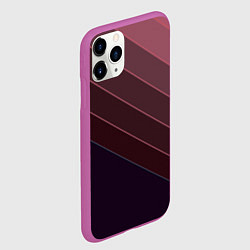 Чехол iPhone 11 Pro матовый Коричнево-фиолетовый узор, цвет: 3D-фиолетовый — фото 2