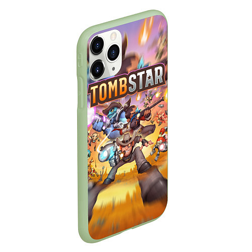 Чехол iPhone 11 Pro матовый TombStar ТомбСтар Z / 3D-Салатовый – фото 2