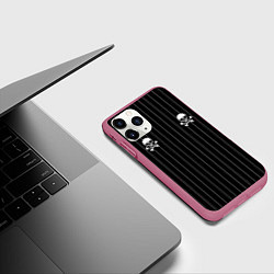 Чехол iPhone 11 Pro матовый Как у Горшка Король и Шут, цвет: 3D-малиновый — фото 2