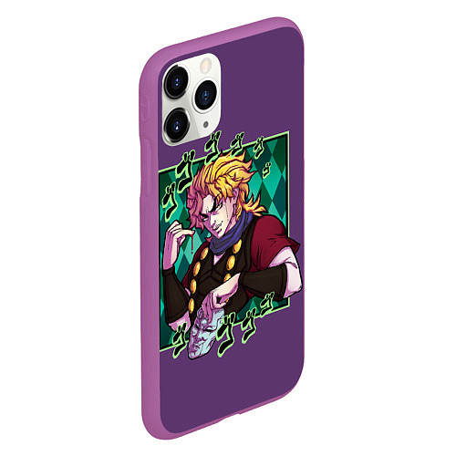 Чехол iPhone 11 Pro матовый Dio Brando JoJo / 3D-Фиолетовый – фото 2