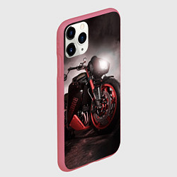Чехол iPhone 11 Pro матовый СУПЕРБАЙК, цвет: 3D-малиновый — фото 2