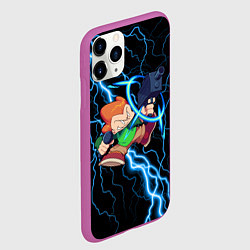 Чехол iPhone 11 Pro матовый Пико Pico Молния, цвет: 3D-фиолетовый — фото 2