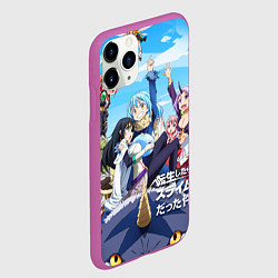 Чехол iPhone 11 Pro матовый О моём перерождении в слизь, цвет: 3D-фиолетовый — фото 2