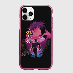 Чехол iPhone 11 Pro матовый Joseph Joestar, цвет: 3D-малиновый