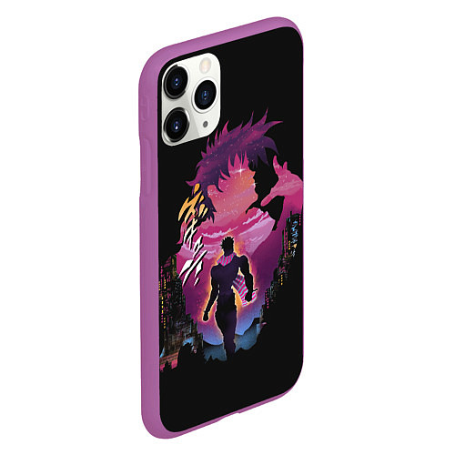 Чехол iPhone 11 Pro матовый Joseph Joestar / 3D-Фиолетовый – фото 2