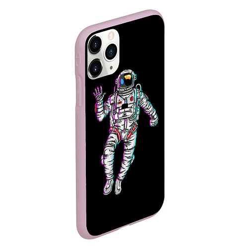 Чехол iPhone 11 Pro матовый Космонавт / 3D-Розовый – фото 2