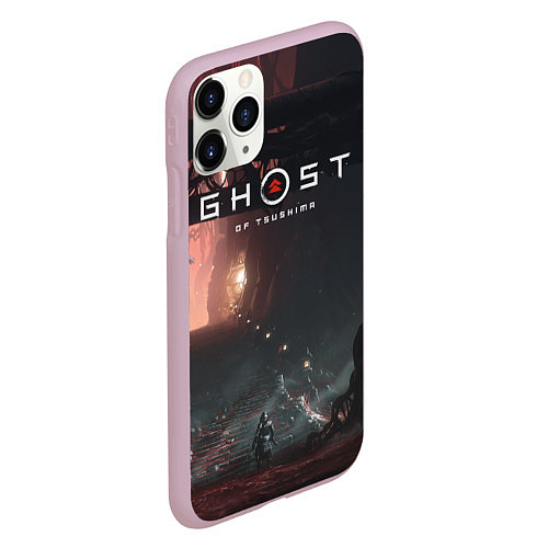 Чехол iPhone 11 Pro матовый Samurai Ghost of Tsushima Z / 3D-Розовый – фото 2