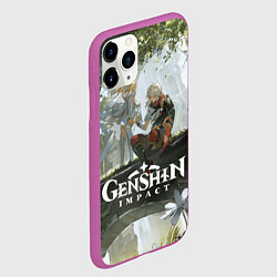 Чехол iPhone 11 Pro матовый ГЕНШИН ИМПАКТ ТАРТАЛЬЯ, цвет: 3D-фиолетовый — фото 2