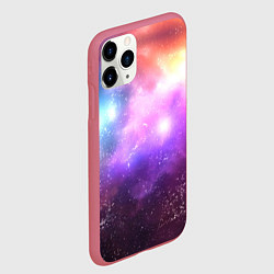 Чехол iPhone 11 Pro матовый Космос, сияние и звезды, цвет: 3D-малиновый — фото 2