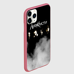 Чехол iPhone 11 Pro матовый Агата Кристи группа, цвет: 3D-малиновый — фото 2