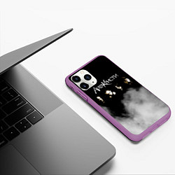 Чехол iPhone 11 Pro матовый Агата Кристи группа, цвет: 3D-фиолетовый — фото 2