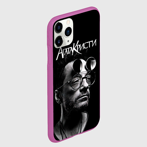 Чехол iPhone 11 Pro матовый Агата Кристи Глеб Самойлов / 3D-Фиолетовый – фото 2