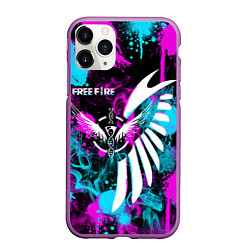 Чехол iPhone 11 Pro матовый FREE FIRE NEON