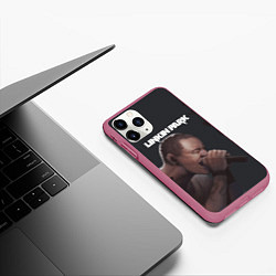 Чехол iPhone 11 Pro матовый LINKIN PARK ЛИНКИН ПАРК Z, цвет: 3D-малиновый — фото 2