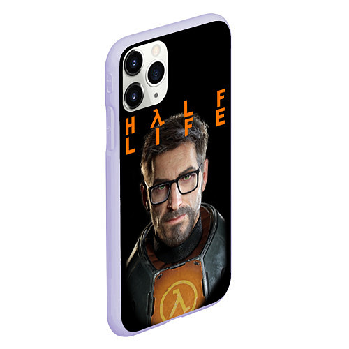 Чехол iPhone 11 Pro матовый HALF-LIFE FREEMAN ФРИМАН Z / 3D-Светло-сиреневый – фото 2