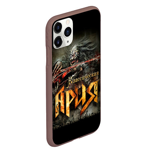Чехол iPhone 11 Pro матовый Классическая Ария / 3D-Коричневый – фото 2