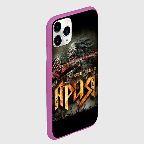 Чехол iPhone 11 Pro матовый Классическая Ария / 3D-Фиолетовый – фото 2