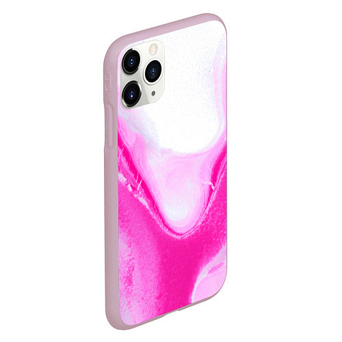 Чехол iPhone 11 Pro матовый Жидкий пурпур / 3D-Розовый – фото 2