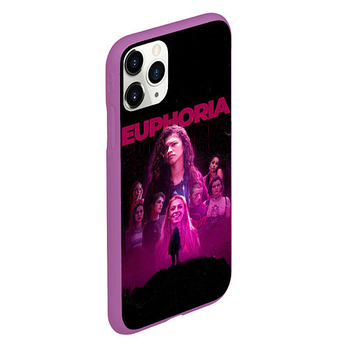 Чехол iPhone 11 Pro матовый Euphoria team / 3D-Фиолетовый – фото 2