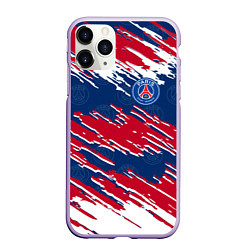 Чехол iPhone 11 Pro матовый ФК ПСЖ PARIS SAINT GERMAIN, цвет: 3D-светло-сиреневый