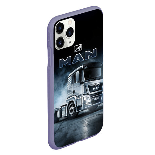 Чехол iPhone 11 Pro матовый Man фура / 3D-Серый – фото 2