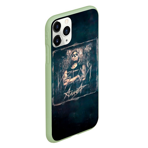 Чехол iPhone 11 Pro матовый Алиса - ИЗГОЙ / 3D-Салатовый – фото 2