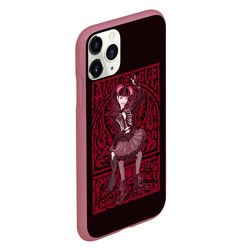 Чехол iPhone 11 Pro матовый Baby metal fan / 3D-Малиновый – фото 2