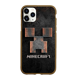 Чехол iPhone 11 Pro матовый MINECRAFT TEXTURE IRON, цвет: 3D-коричневый