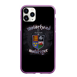 Чехол iPhone 11 Pro матовый Shield of Motorhead, цвет: 3D-фиолетовый