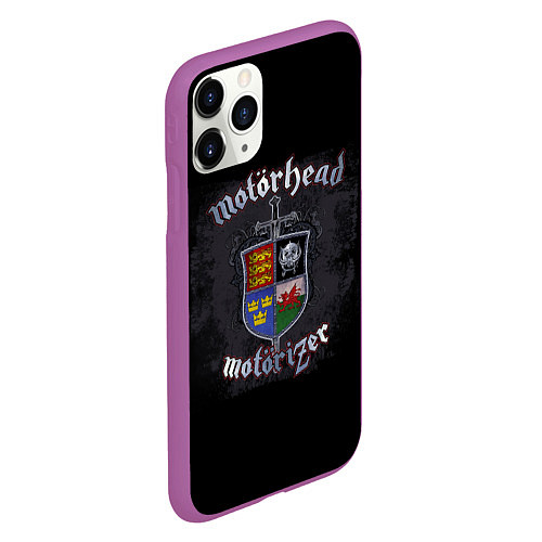 Чехол iPhone 11 Pro матовый Shield of Motorhead / 3D-Фиолетовый – фото 2