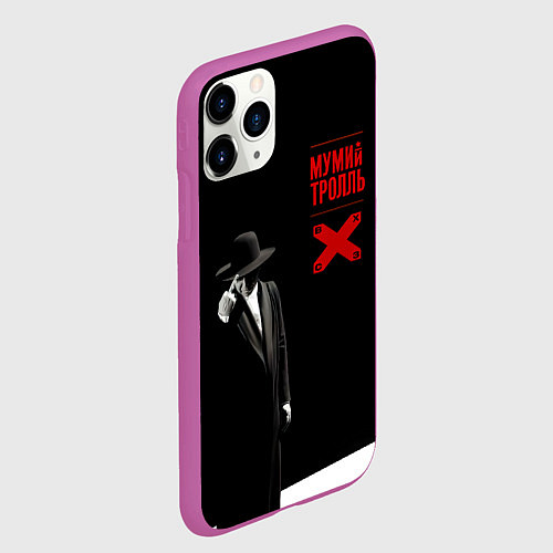 Чехол iPhone 11 Pro матовый Мумий Тролль ВОСТОК X CЕВЕРОЗАПАД / 3D-Фиолетовый – фото 2