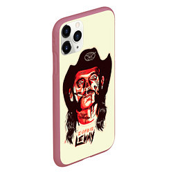 Чехол iPhone 11 Pro матовый Zombie Lemmy, цвет: 3D-малиновый — фото 2