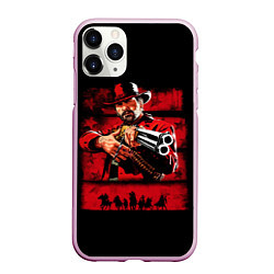 Чехол iPhone 11 Pro матовый Red Dead Redemption 2, цвет: 3D-розовый