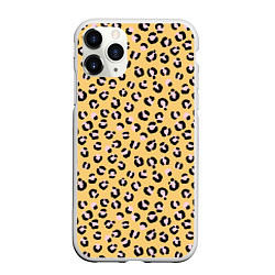 Чехол iPhone 11 Pro матовый Желтый леопардовый принт, цвет: 3D-белый