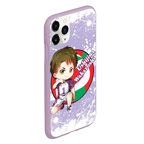 Чехол iPhone 11 Pro матовый Ushijima Wakatoshi Haikyu Волейбол Z / 3D-Сиреневый – фото 2