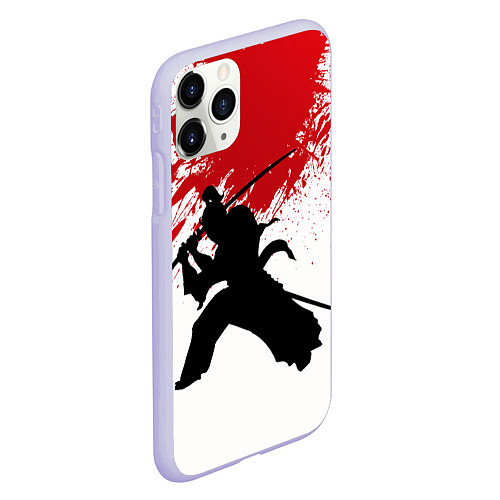 Чехол iPhone 11 Pro матовый УДАР НИНДЗЯ / 3D-Светло-сиреневый – фото 2