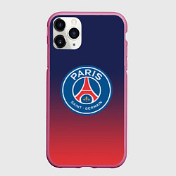 Чехол iPhone 11 Pro матовый PSG ПСЖ PARIS SAINT GERMAIN, цвет: 3D-малиновый