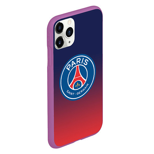 Чехол iPhone 11 Pro матовый PSG ПСЖ PARIS SAINT GERMAIN / 3D-Фиолетовый – фото 2