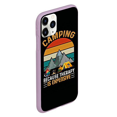Чехол iPhone 11 Pro матовый Camping / 3D-Сиреневый – фото 2