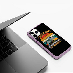 Чехол iPhone 11 Pro матовый Camping, цвет: 3D-сиреневый — фото 2